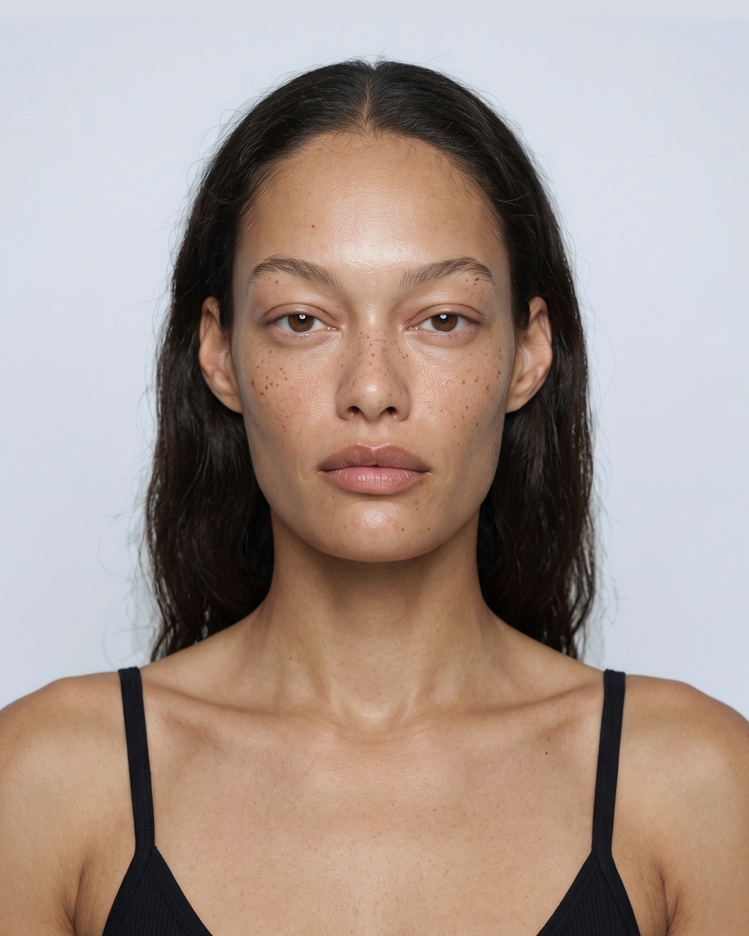 Model portrait 6, black camisole